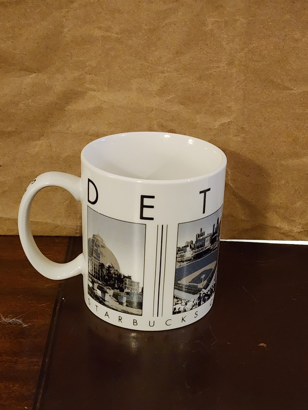 Starbucks Detroit White Ceramic City Mug